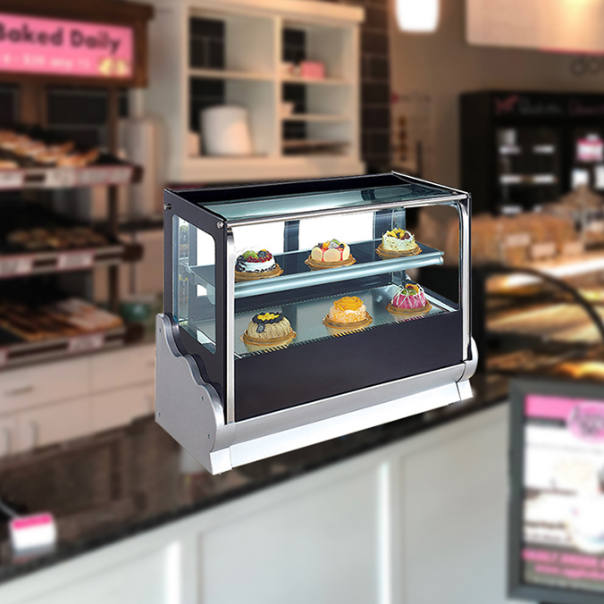 glass top bakery display case